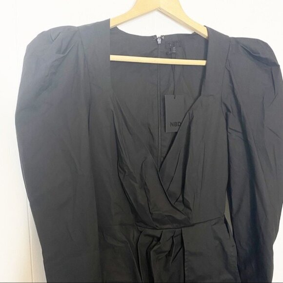 NBD Dress NWT Revolve Malone Mini Puff Sleeve Dress in Black Size XS New - Picture 6 of 10